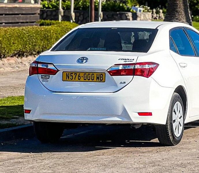Toyota Corolla sedan for rent in Walvis Bay, Namibia
