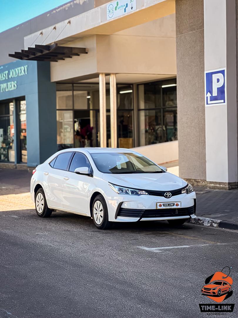 Toyota Corolla sedan for rent in Walvis Bay, Namibia
